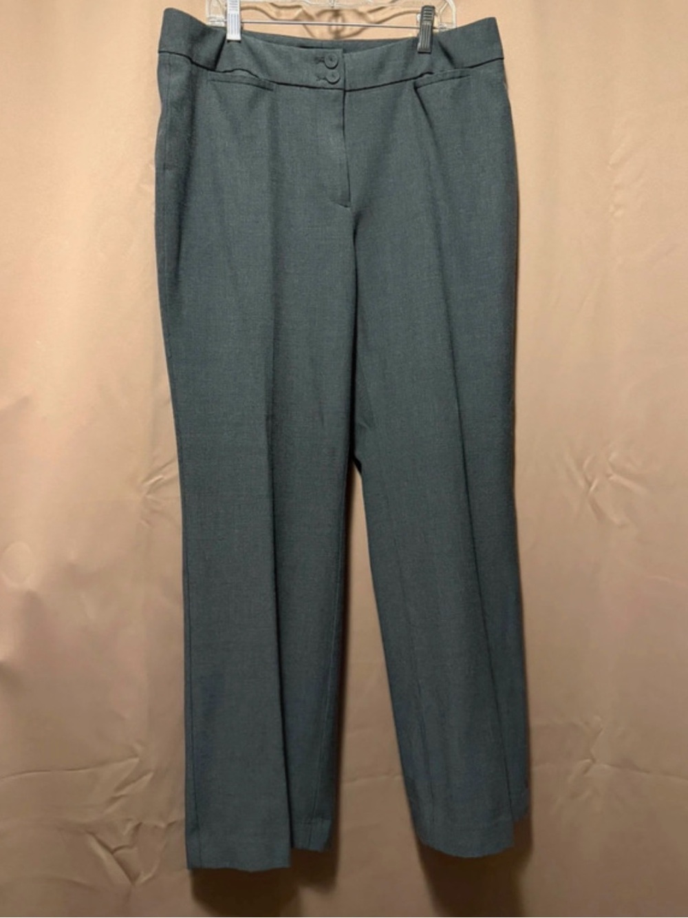 Talbots Petites Gray Straight Leg Dress Pants, Size 12P